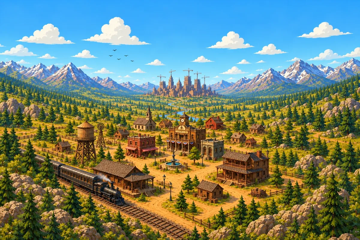 BoomTown frontier town artwork